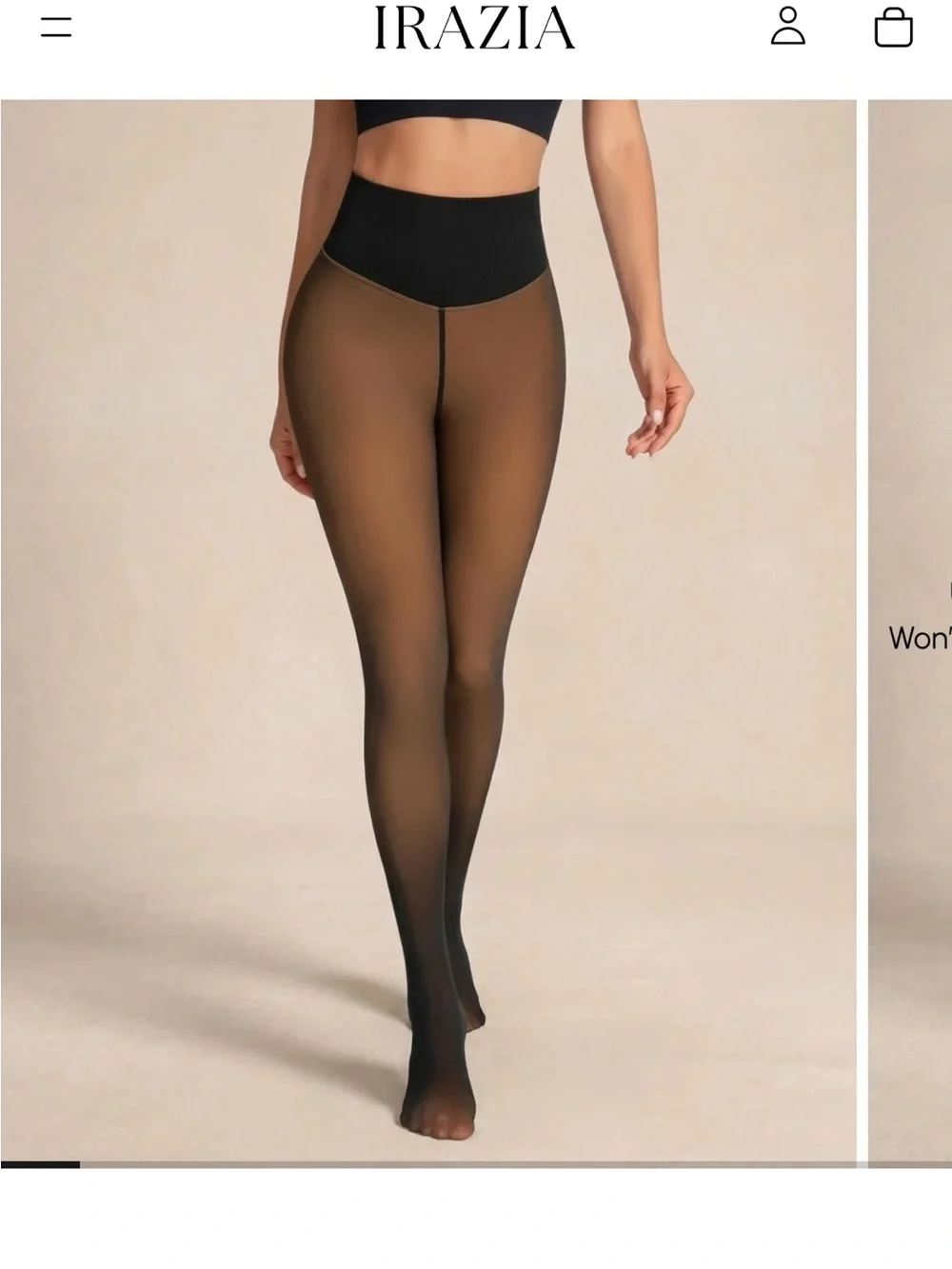 Sheer Illusion Fleece-Lined Tights